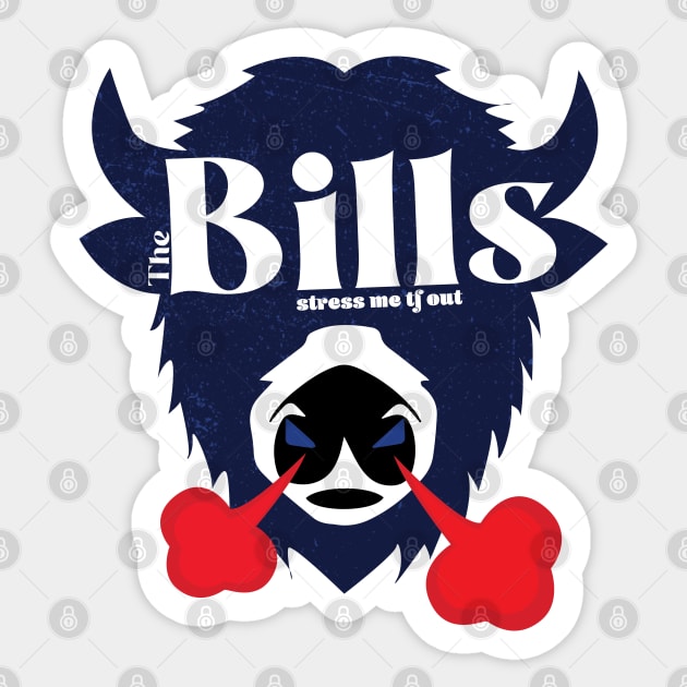 Bills Fans Only- blue Sticker by gabdefazio